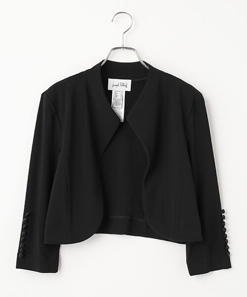 Joseph Ribkoff / ジョセフリブコフ ノーカラージャケット | No Coller Short Jacket（BLACK）