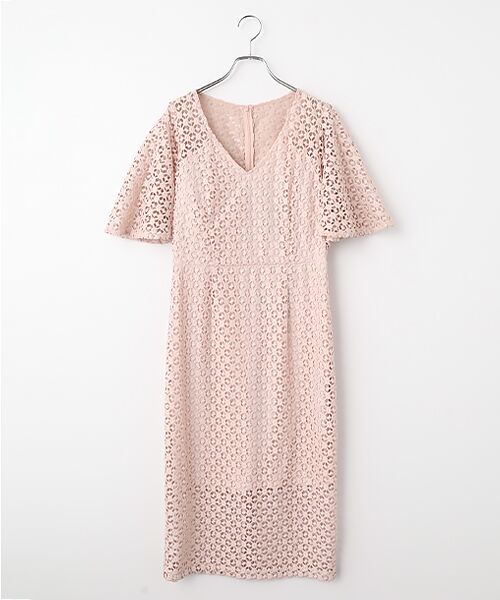Joseph Ribkoff / ジョセフリブコフ ロング・マキシ丈ワンピース | Light Pink  Embroidery Dress（Quartz）