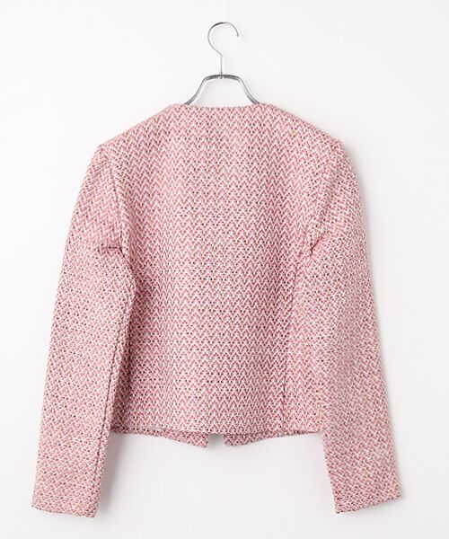 Joseph Ribkoff / ジョセフリブコフ ノーカラージャケット | No Coller  Tweed Jacket | 詳細1