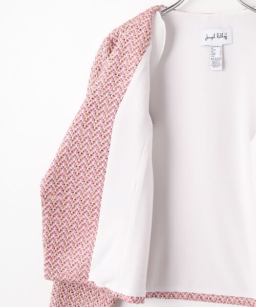 Joseph Ribkoff / ジョセフリブコフ ノーカラージャケット | No Coller  Tweed Jacket | 詳細4