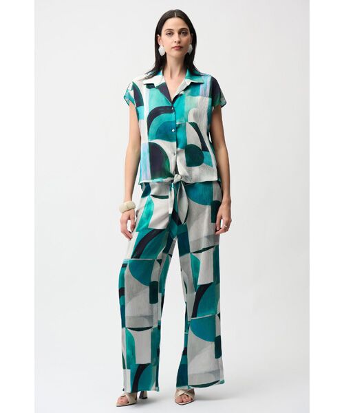 Joseph Ribkoff / ジョセフリブコフ その他パンツ | Art Pants Green（Green /Multi）