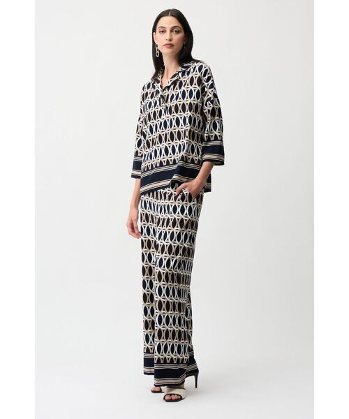 Joseph Ribkoff / ジョセフリブコフ その他パンツ | Art Pants Black（Midnight Blue/Multi）