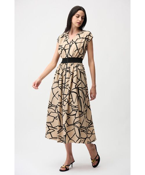 Joseph Ribkoff / ジョセフリブコフ ロング・マキシ丈ワンピース | Sleeveless Dress（Beige/Black）