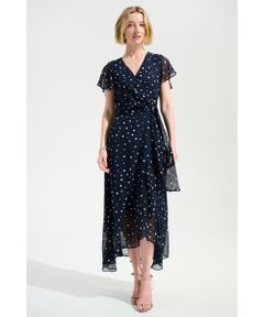 Joseph Ribkoff / ジョセフリブコフ ロング・マキシ丈ワンピース | Pink Flower Dress