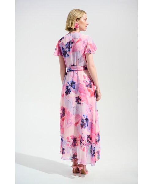 Joseph Ribkoff / ジョセフリブコフ ロング・マキシ丈ワンピース | Pink Flower Dress | 詳細3