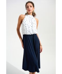 Joseph Ribkoff / ジョセフリブコフ ロング・マキシ丈ワンピース | Dot White Dress