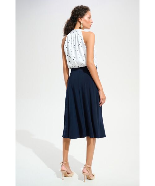 Joseph Ribkoff / ジョセフリブコフ ロング・マキシ丈ワンピース | Dot White Dress | 詳細3