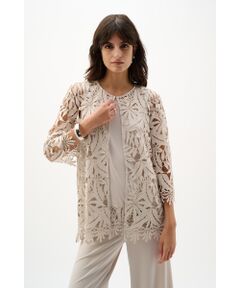 Joseph Ribkoff / ジョセフリブコフ ノーカラージャケット | Beige JKT