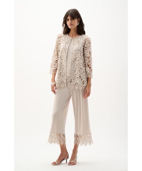 Joseph Ribkoff / ジョセフリブコフ ノーカラージャケット | Beige JKT | 詳細1