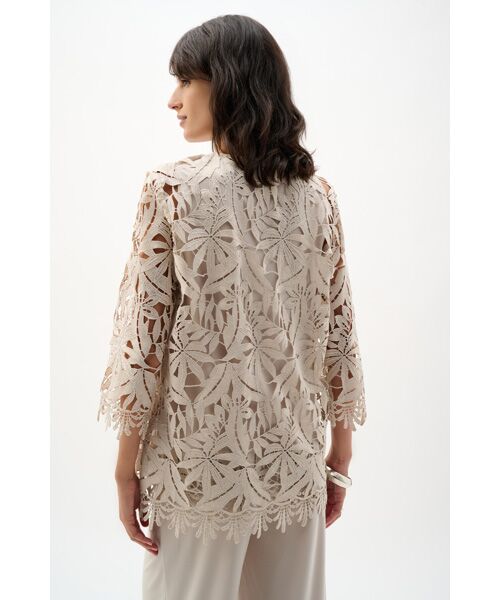 Joseph Ribkoff / ジョセフリブコフ ノーカラージャケット | Beige JKT | 詳細3