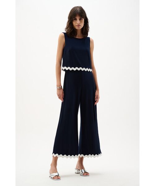 Joseph Ribkoff / ジョセフリブコフ サロペット・オールインワン | NavyAllInOne（Midnight Blue/White）