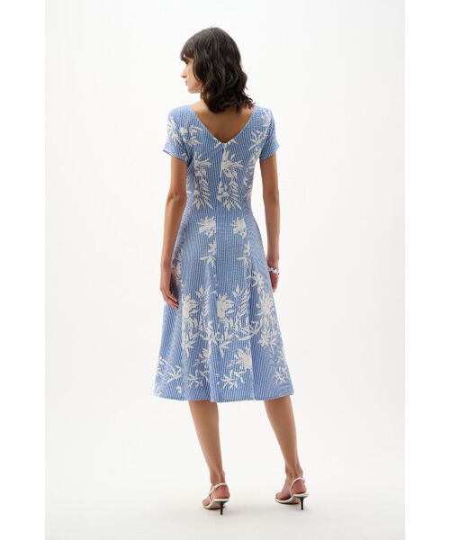 Joseph Ribkoff / ジョセフリブコフ ロング・マキシ丈ワンピース | Seersucker Dress | 詳細3