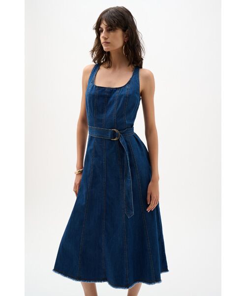 Joseph Ribkoff / ジョセフリブコフ ロング・マキシ丈ワンピース | Denim Dress | 詳細1