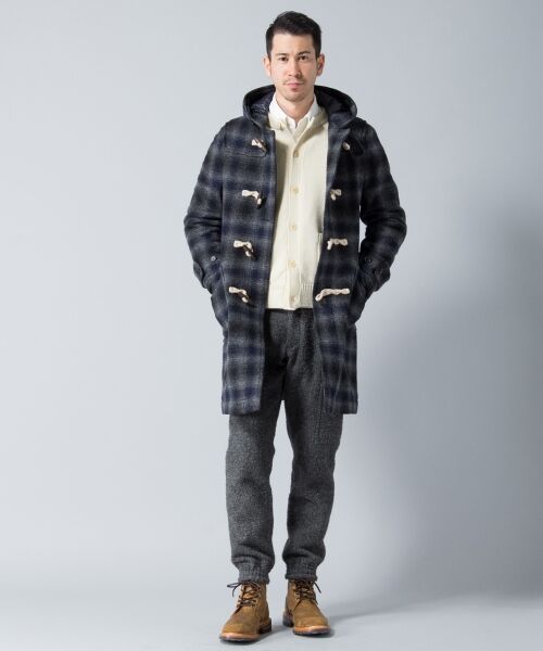 WOOLRICH×J.PRESS チェックダッフルコート