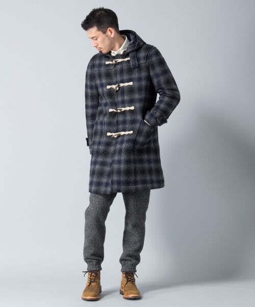 WOOLRICH×J.PRESS チェックダッフルコート