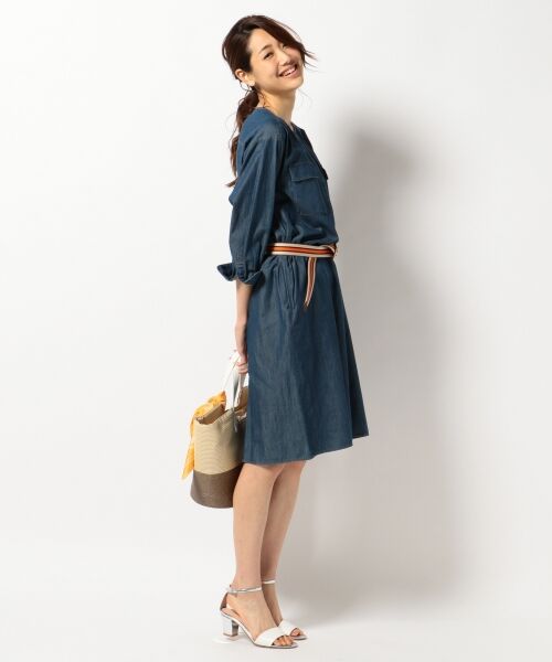セール 洗濯機で洗える ダンガリー ワンピース ドレス J Press ジェイプレス ファッション通販 タカシマヤファッションスクエア