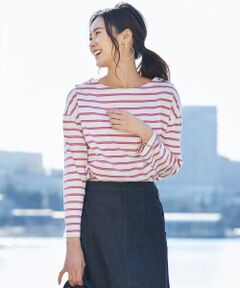 J.PRESS / ジェイプレス Tシャツ | 【最高級綿使用】ストレッチポンチボーダー カットソー