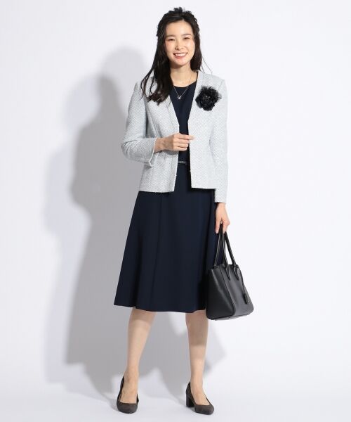 J.PRESS / ジェイプレス ミニ丈・ひざ丈ワンピース | エステルダブルクロスライト ワンピース | 詳細3