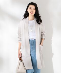 J.PRESS / ジェイプレス ノーカラージャケット | 【洗える】ジャージーボンディング ノーカラーコート