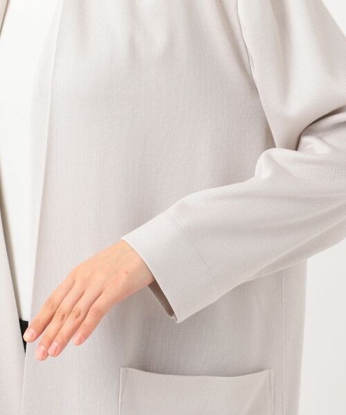 J.PRESS / ジェイプレス ノーカラージャケット | 【洗える】ジャージーボンディング ノーカラーコート | 詳細6