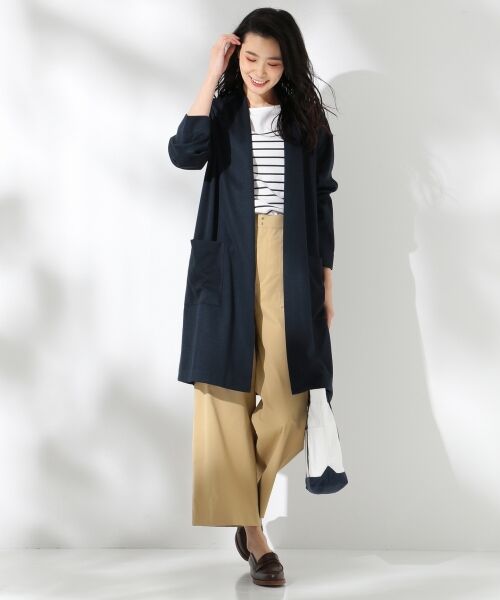 J.PRESS / ジェイプレス ノーカラージャケット | 【洗える】ジャージーボンディング ノーカラーコート | 詳細11