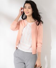 J.PRESS / ジェイプレス カーディガン・ボレロ | 【洗える】ストライププリント ツインセット