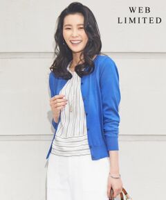 J.PRESS / ジェイプレス カーディガン・ボレロ | 【洗える】ストライププリント ツインセット