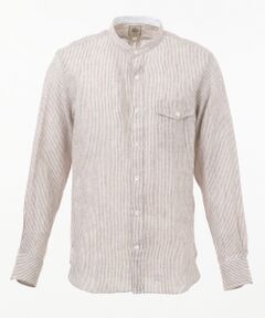 J.PRESS / ジェイプレス トップス | リネンリラックスフィット バンドカラー シャツ