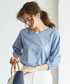 J.PRESS / ジェイプレス Tシャツ | 【イージーケア】ツイルマルチストライプ カットソー