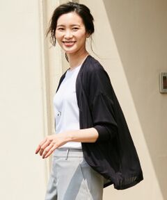 J.PRESS / ジェイプレス カーディガン・ボレロ | 【毛玉ができにくい】オメガフライスドロップショルダー カーディガン