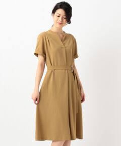 J.PRESS / ジェイプレス ミニ丈・ひざ丈ワンピース | 【洗える】パウダーポリ ワンピース