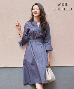 J.PRESS / ジェイプレス ミニ丈・ひざ丈ワンピース | 【WEB限定】洗えるカラー シャツワンピース