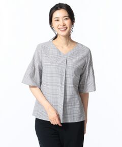 J.PRESS / ジェイプレス トップス | CU/COギンガムグレンチェック ブラウス