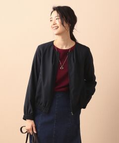 J.PRESS / ジェイプレス ノーカラージャケット | 【2WAY】T/Rリバーシブル ノーカラージャケット