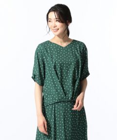 J.PRESS / ジェイプレス Tシャツ | 【セットアップ対応】ランダムドットプリント Vネック カットソー