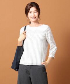 J.PRESS / ジェイプレス Tシャツ | プロビスストライプクルーネック カットソー