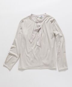 J.PRESS / ジェイプレス Tシャツ | 【洗えるウール】ウォッシャブルウール天竺 ボウタイ カットソー