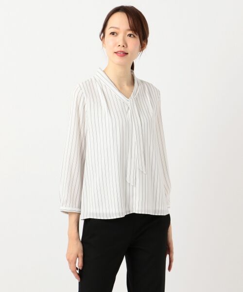J.PRESS / ジェイプレス トップス | ステッチストライププリント ブラウス | 詳細5