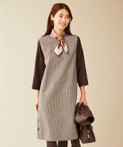 J.PRESS / ジェイプレス ミニ丈・ひざ丈ワンピース | サキソニーチェック ワンピース