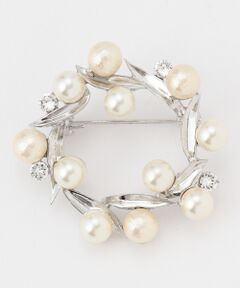 J.PRESS / ジェイプレス ブローチ・コサージュ | 【Swarovski】サークル パール ブローチ