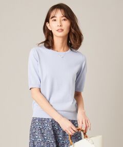 【洗える】KNIT BASIC SS 半袖ニット