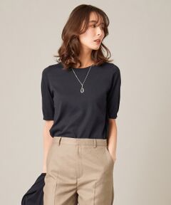 【洗える】KNIT BASIC SS 半袖ニット