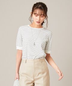 【洗える】KNIT BASIC SS 半袖ニット