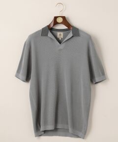 J.PRESS / ジェイプレス ポロシャツ | スキッパーボーダー ニットポロシャツ