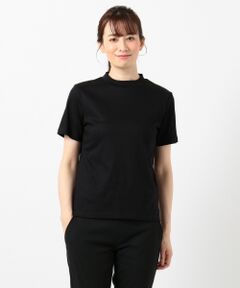 【WEB限定】コットンリブスムース スタンドネックTシャツ
