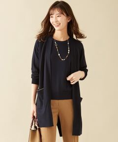 【洗える】SIXTY WOOL ロングカーディガン