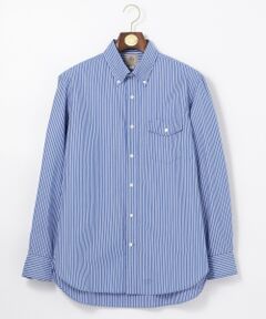 J.PRESS / ジェイプレス トップス | Bポプリンストライプカーボンピーチ シャツ / ボタンダウン