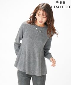 【WEB限定】洗えるSEMI WORSTED ポンチョ風 ニット