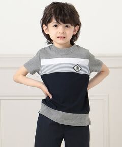 【110-130cm】40/2天竺ﾌﾞﾛｯｷﾝｸﾞTｼｬﾂ