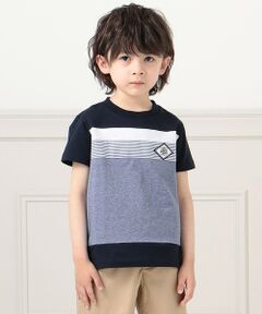 【110-130cm】40/2天竺ﾌﾞﾛｯｷﾝｸﾞTｼｬﾂ